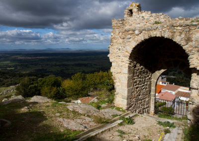 Uitzicht vanaf kasteel van Montánchez
