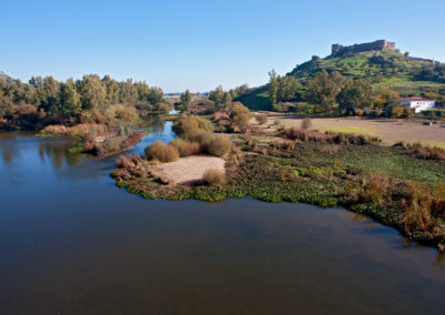 De rivier de Guadiana bij Medellín